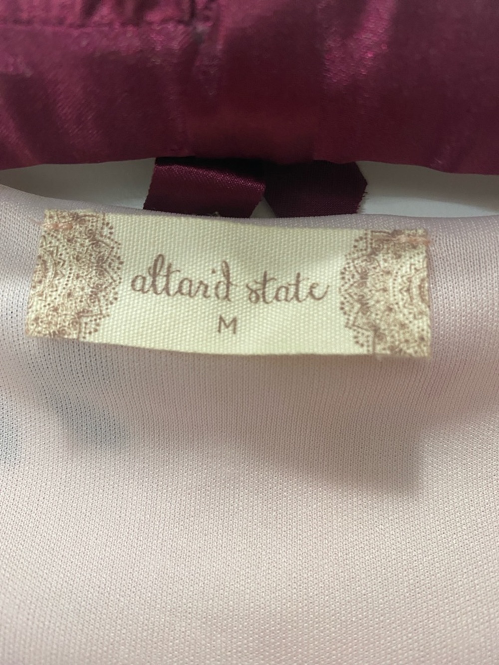 Altar'd State Light Pink Floral Wrap Top with Ruffles - Picture 2 of 4